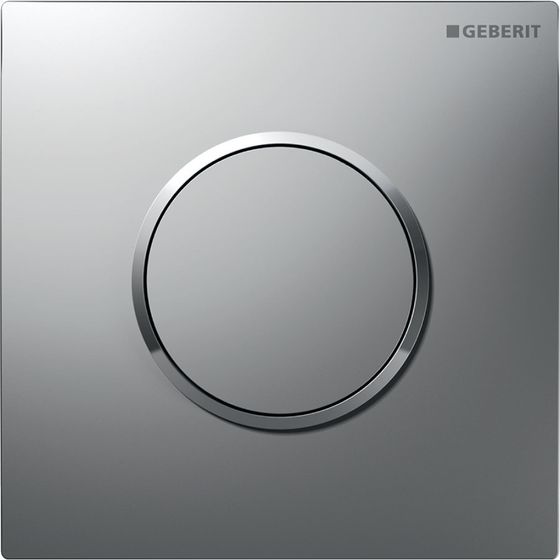 Geberit Typ 10 Drückerplatte für Urinalsteuerung pneumatischer Spülauslösung Round Mattchrom lackiert/ETC/HG verchromt, EtC.