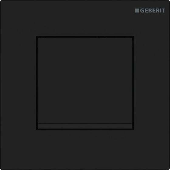 Geberit Typ 20 (ex Typ 30) Drückerplatte für Urinalsteuerung pneum. Spülauslösung Square Mattschwarz/Schwarz, EtC.