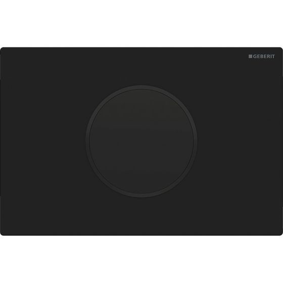 Geberit Sigma10 Betätigungsplatte für WC-Steuerung, elektr. Spülausl., Round, verschraubbar, Mattschwarz/Schwarz, EtC.
