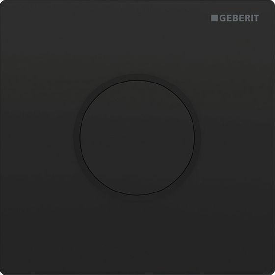 Geberit Typ 10 Urinalsteuerung mit elektronischer Spülauslösung, Batteriebetrieb, Schwarz/Mattschwarz
