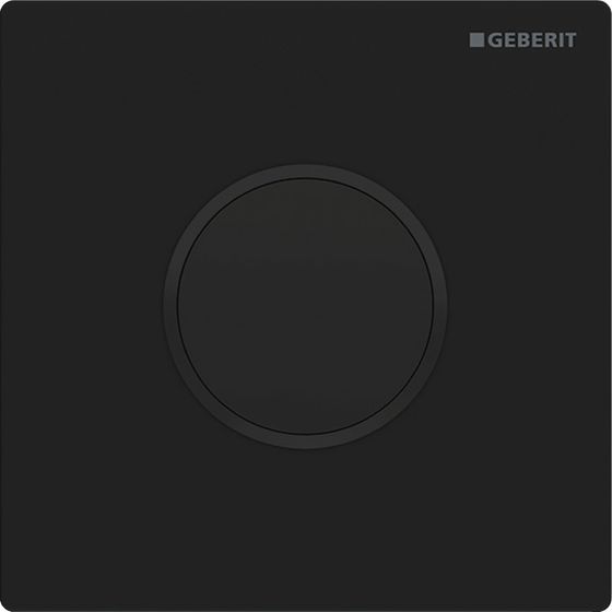 Geberit Typ 10 Urinalsteuerung mit elektronischer Spülauslösung, Batteriebetrieb, Mattschwarz/Schwarz