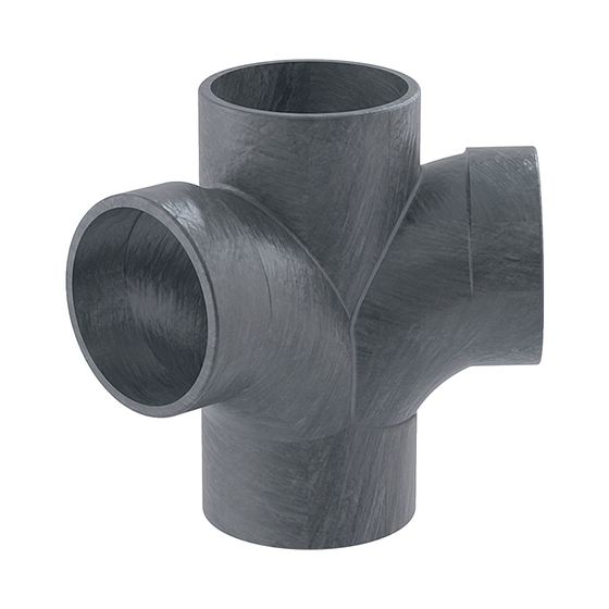 Geberit Silent db20 Bogeneckabzweig 88,5 Grad, 135 Grad d 110mm, d1 110mm