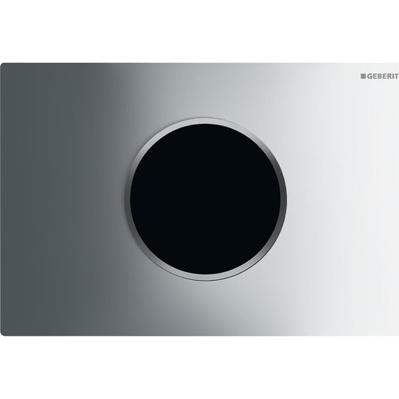 Geberit Sigma10 Drückerplatte für WC-Steuerung, elektronischer Spülauslösung, Round, Hochglanz-verchromt/Mattverchromt