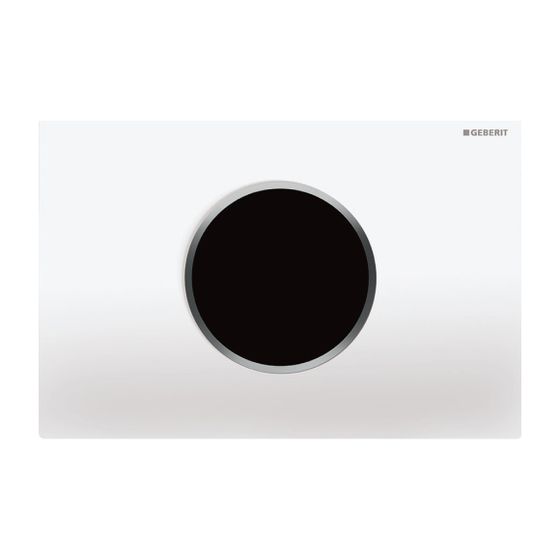 Geberit Sigma10 Drückerplatte für WC-Steuerung, elektronischer Spülauslösung, Round, Weiß/Mattverchromt