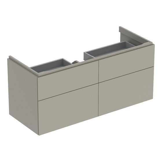 Geberit Xeno2 Unterschrank für Waschtisch, mit, Breite ab 120cm, 4 Schubladen, 117,4x53x46,2cm, Greige/lackiert matt
