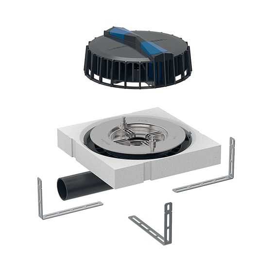Geberit Pluvia Dachwassereinlauf Maximale Ablaufleistung 9l/s