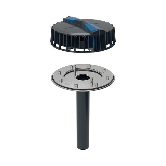 Geberit Pluvia Dachwassereinlauf mit Flansch, für Rinnen Maximale Ablaufleistung 12l/s