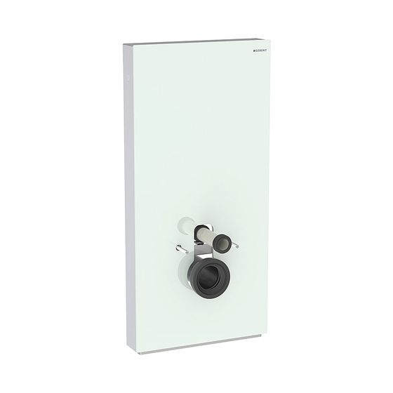 Geberit Monolith Sanitärmodul für Wand-WC, Höhe 101cm, Frontverkleidung aus Glas mint, Aluminium