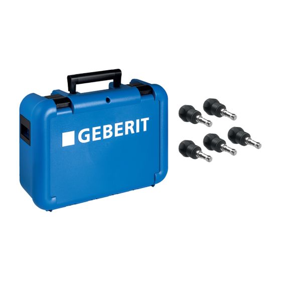 Geberit FlowFit Koffer bestückt mit Entgrat- und Kalibrierwerkzeugen