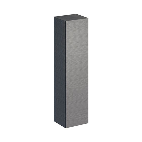 Geberit Xeno2 Hochschrank mit 1 Tür, Innenspiegel, 40x170x35,1cm, sculturagrau/Melamin Holzstruktur