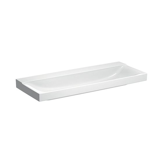 Geberit Xeno2 Waschtisch, Breite 120cm, Tiefe 48cm, ohne Hahnloch, ohne Überlauf, Weiß/KeraTect