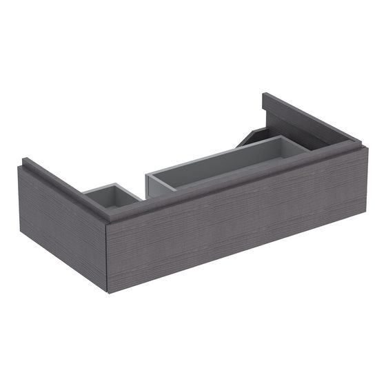 Geberit Xeno2 Unterschrank für Waschtisch, Ablagefläche 1 Schublade 88x22x46,2cm sculturagrau/Melamin Holzstr, Waschtisch 90cm