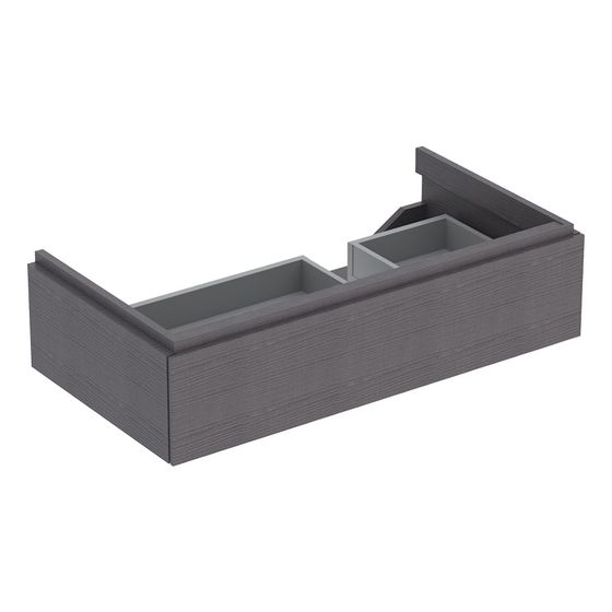 Geberit Xeno2 Unterschrank für Waschtisch mit Ablagefläche links, mit 1 Schublade 88x22x46,2cm, sculturagrau