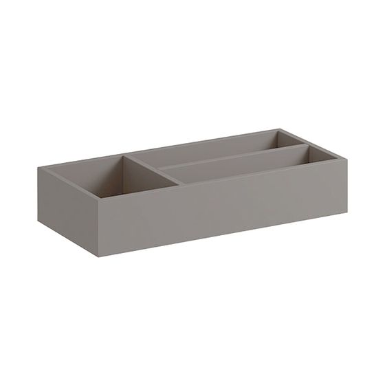 Geberit Xeno2 Schubladeneinsatz, T-Unterteilung, für obere Schublade, 32,3x6,2x15cm, sculturagrau/Melamin Holzstruktur