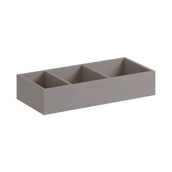 Geberit Xeno2 Schubladeneinsatz, H-Unterteilung, für obere Schublade, 32,3x6,2x15cm, sculturagrau/Melamin Holzstruktur