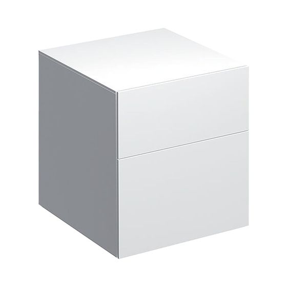 Geberit Xeno2 Seitenschrank 2 Schubladen, 45x51x46,2cm, Weiß lackiert hochglänzend