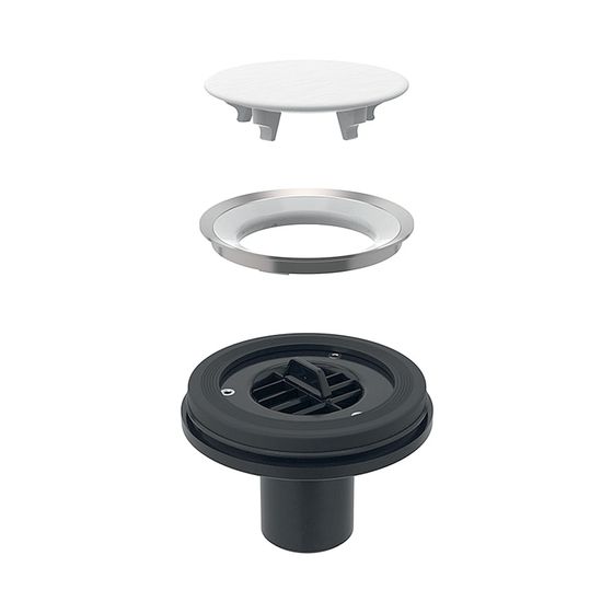 Geberit Ablaufanschluss für Setaplano Duschfläche, stockwerksdurchdringende Installation Außendurchmesser 50mm
