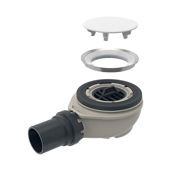 Geberit Duschwannenablauf für Setaplano Duschfläche, Sperrwasserhöhe 50mm, Außendurchmesser 50mm