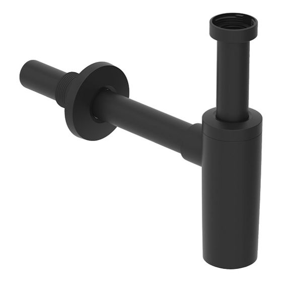 Geberit Tauchrohrgeruchsverschluss für Waschbecken, Abgang horizontal, d 40mm, Mattschwarz