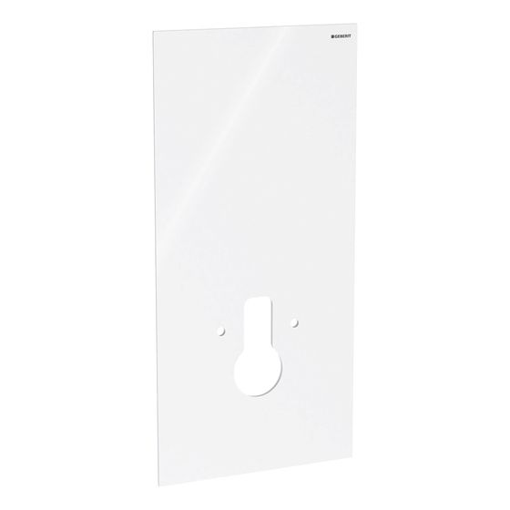 Geberit Frontverkleidung für Geberit Monolith Sanitärmodul für Wand-WC, Höhe 101cm, WC-Befestigungsbreite 18cm, Weiß/Glas
