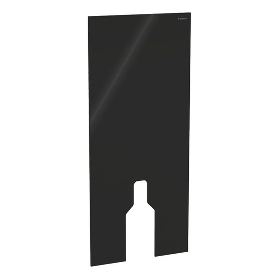 Geberit Frontverkleidung für Geberit Monolith Sanitärmodul für Stand-WC, Höhe 114cm, Schwarz/Glas