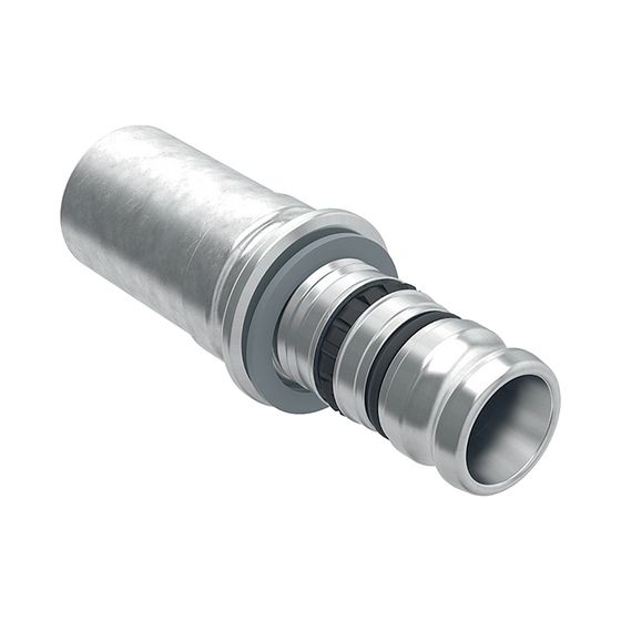 Geberit Mepla Übergang auf Geberit Mapress, mit Einschubende, Edelstahl 1.4401, d 50mm, d1 42mm