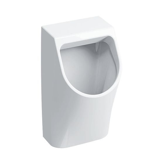 Geberit Renova Plan Urinal Zulauf von hinten, Abgang nach hinten, Tiefe 30cm, Zulauf hinten, weiß/KeraTect