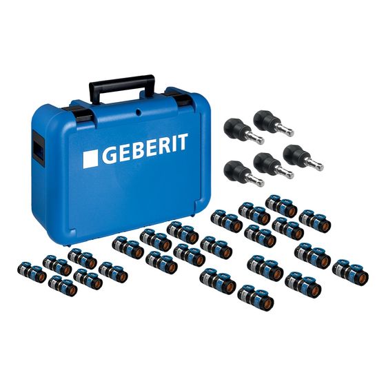 Geberit FlowFit Koffer bestückt mit Übergangset auf Fremdsysteme