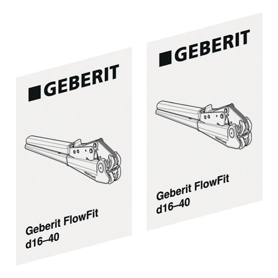Geberit Set Aufkleber für Geberit FlowFit Handpresswerkzeug Außendurchmesser 16/20/25/32/40mm, 2 Stück