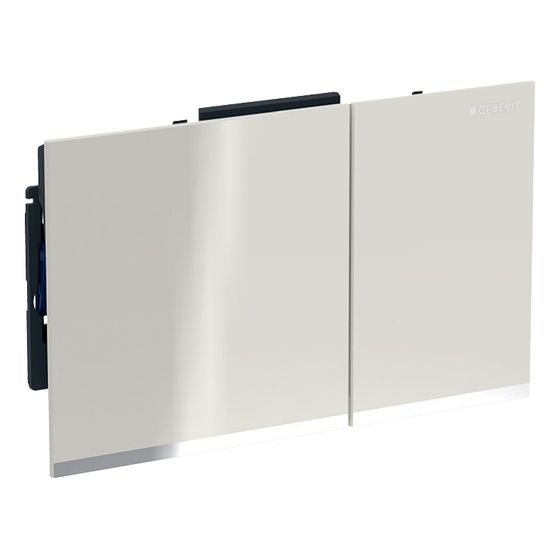 Geberit Sigma 60 Drückerplatte, 2-Mengen-Spülung Sandgrau, verspiegelt, Hochglanz verchromt
