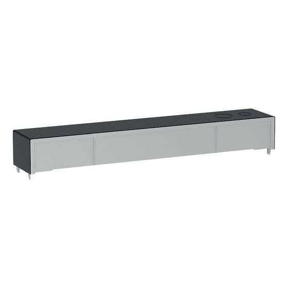 Geberit Spülkastendeckel für Monolith Plus Sanitärmodul für WC, Schwarzchrom/Aluminium gebürstet, Betriebsspannung 12V DC