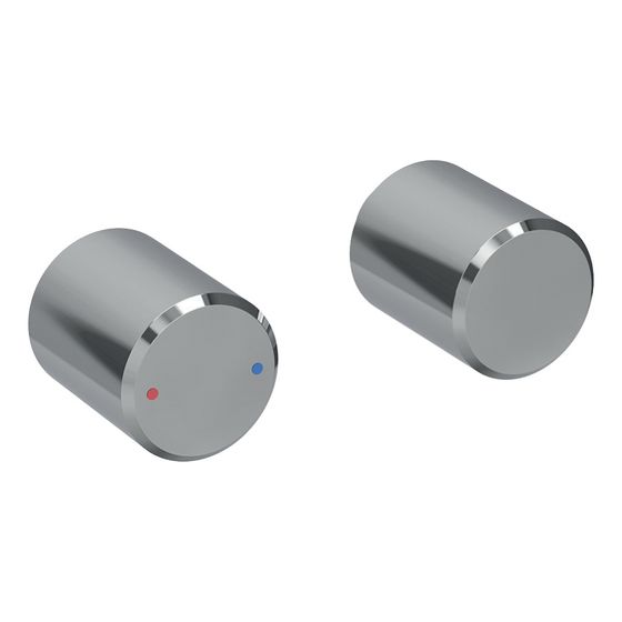 Geberit Set Drehgriffe für Geberit ONE Waschtischarmatur rundes Design, Wandmontage, Hochglanz verchromt