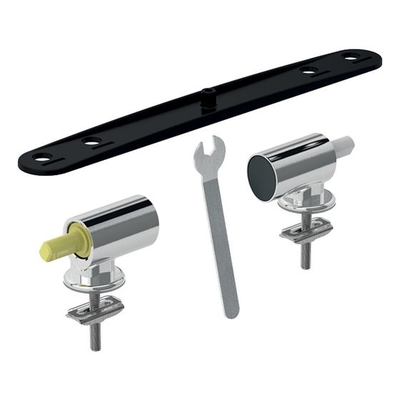 Geberit Acanto Set Scharniere für WC-Sitz, Absenkautomatik, Quick-Release mechanisch