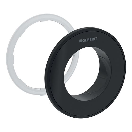 Geberit Typ 10 Rosette für Fernbetätigung Round, UP-Drücker, Schwarz/Mattschwarz