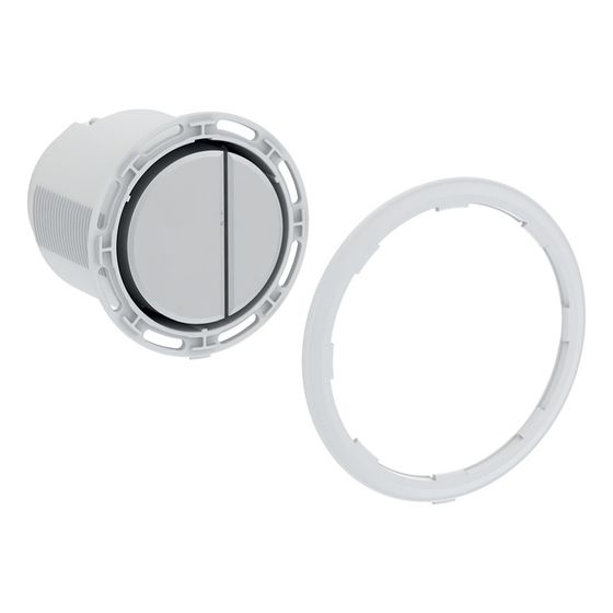 Geberit Drücker für Typ 01 Fernbetätigung pneumatisch, Round, für 2-Mengen-Spülung, Mattchrom, easy-to-clean
