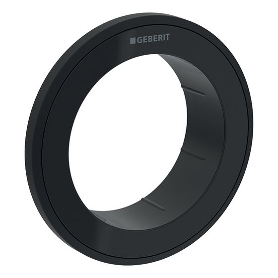 Geberit Typ 10 Rosette für Fernbetätigung Round, Möbeldrücker, Schwarz/Mattschwarz