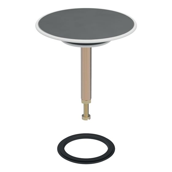 Geberit Ventilstopfen Weiß, Hochglanz verchromt