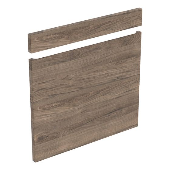 Geberit Renova Plan Set Fronten für Unterschrank für Waschtisch, ab Baujahr 2021, B 65cm, Nussbaum hickory/Folie strukturiert