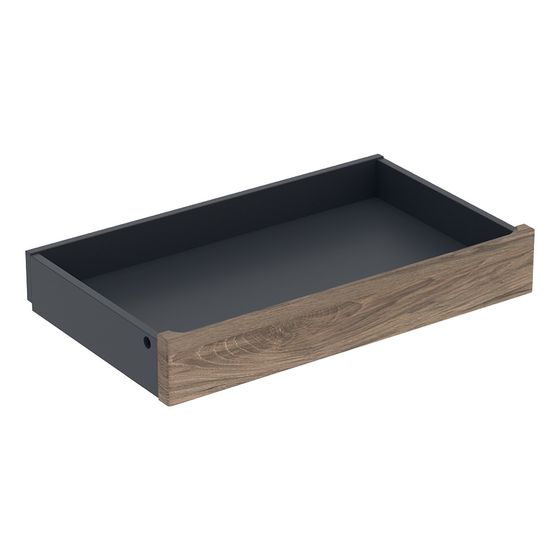Geberit Renova Plan Innenschublade für Unterschrank für Waschtisch, ab Baujahr 2021, 65cm Nussbaum hickory/Folie strukturiert