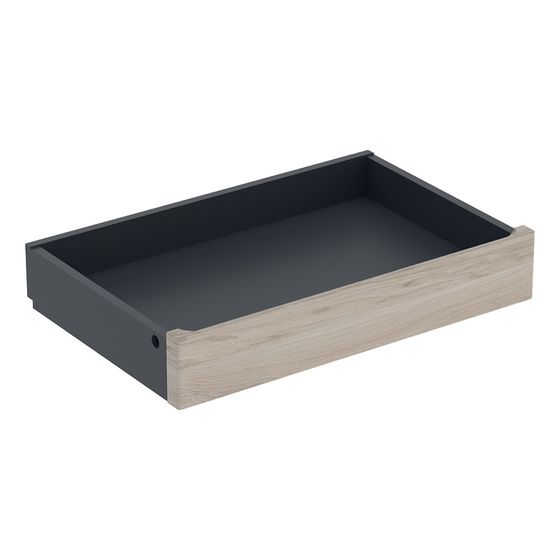 Geberit Renova Plan Innenschublade für Unterschrank für Waschtisch, ab Baujahr 2021, B 60cm Nussbaum hell/Folie strukturiert