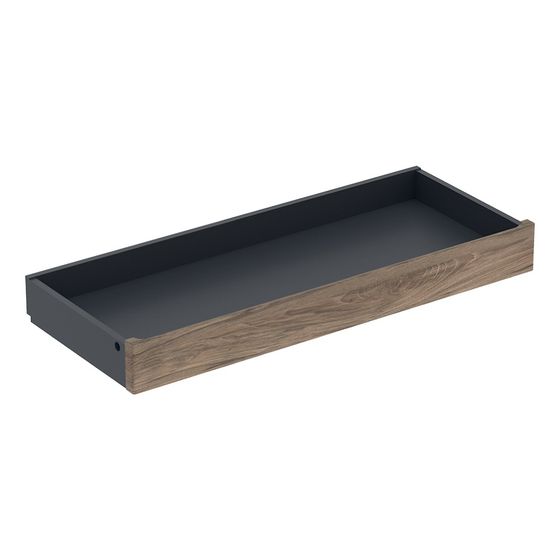 Geberit Renova Plan Innenschublade für Unterschrank für Waschtisch, ab Baujahr 2021, 90cm Nussbaum hickory/Folie strukturiert