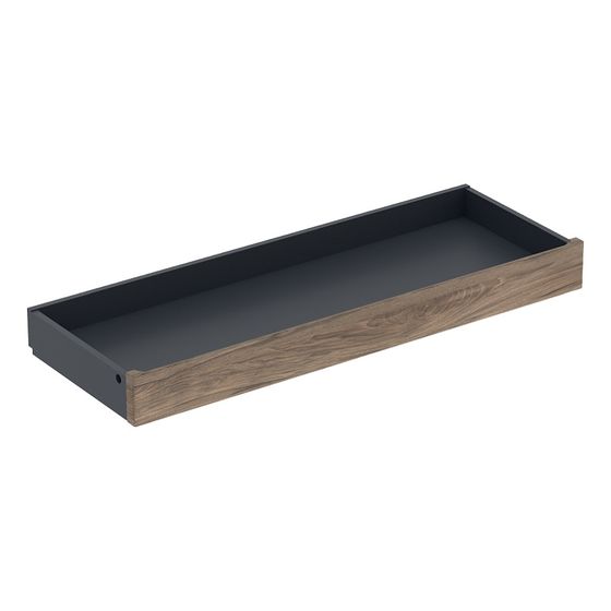 Geberit Renova Plan Innenschublade für Unterschrank für Waschtisch, ab Baujahr 2021, 100cm Nussbaum hickory/Folie strukturiert