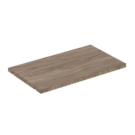 Geberit Renova Plan Einlegeboden für Unterschrank für Handwaschbecken, ab Baujahr 2021, B 50cm Nussbaum hickory/Folie struktur