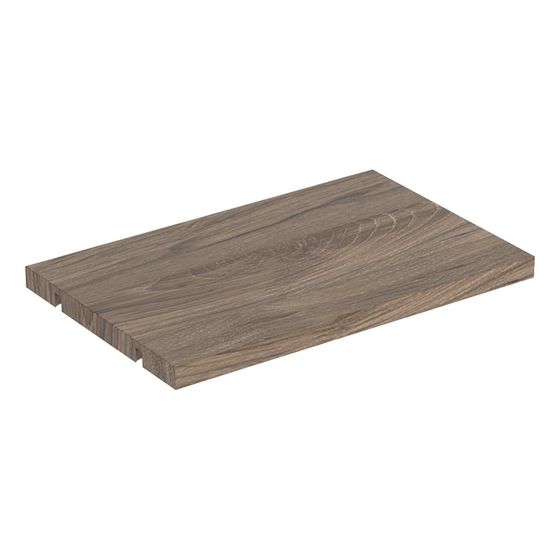 Geberit Renova Plan Einlegeboden für Unterschrank für Handwaschbecken, ab Baujahr 2021, B 36cm Nussbaum hickory/Folie struktur