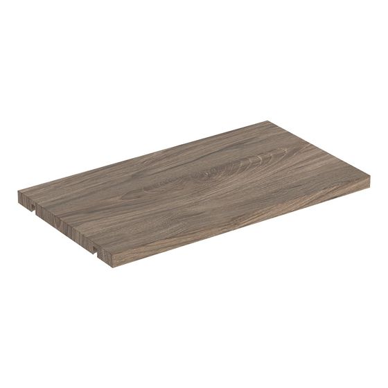 Geberit Renova Plan Einlegeboden für Unterschrank für Handwaschbecken, ab Baujahr 2021, 45cm Nussbaum hickory/Folie strukturi