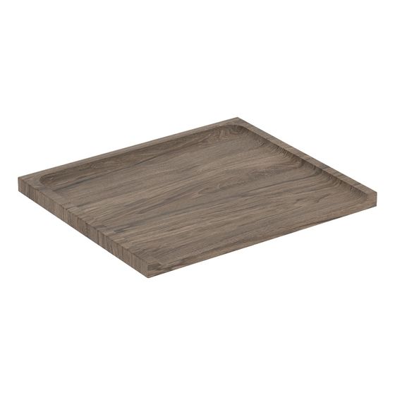 Geberit Renova Plan Abdeckplatte für Seitenschrank, ab Baujahr 2021, Nussbaum hickory/Folie strukturiert