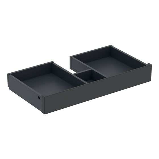 Geberit Renova Plan Innenschublade für Unterschrank für Doppelmöbelwaschtisch, ab Baujahr 2021, B 130cm, Lava lackiert matt