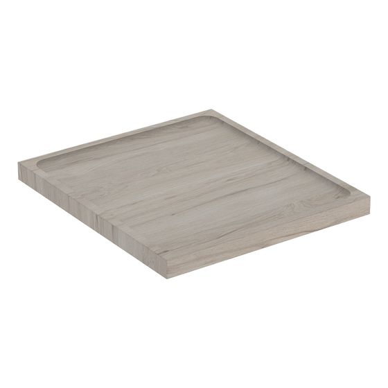Geberit Renova Plan Abdeckplatte für Seitenschrank 1 Schublade, ab Baujahr 2021, Nussbaum hickory hell/Folie strukturiert