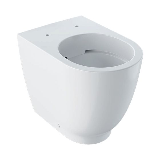 Geberit Acanto Stand-WC Tiefspüler, erhöht, wandbündig, geschlossene Form, Rimfree Tiefe 51cm, Weiß