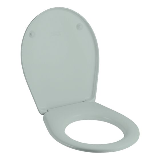 Geberit Renova Compact WC-Sitz oval, Befestigung von oben, Befestigungsabstand 15,5cm ohne Absenkautomatik, Ägäis/glänzend